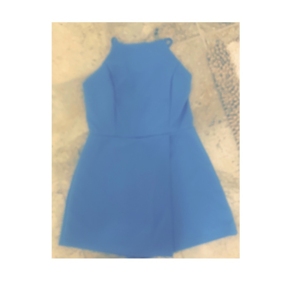Blue romper with detailed back